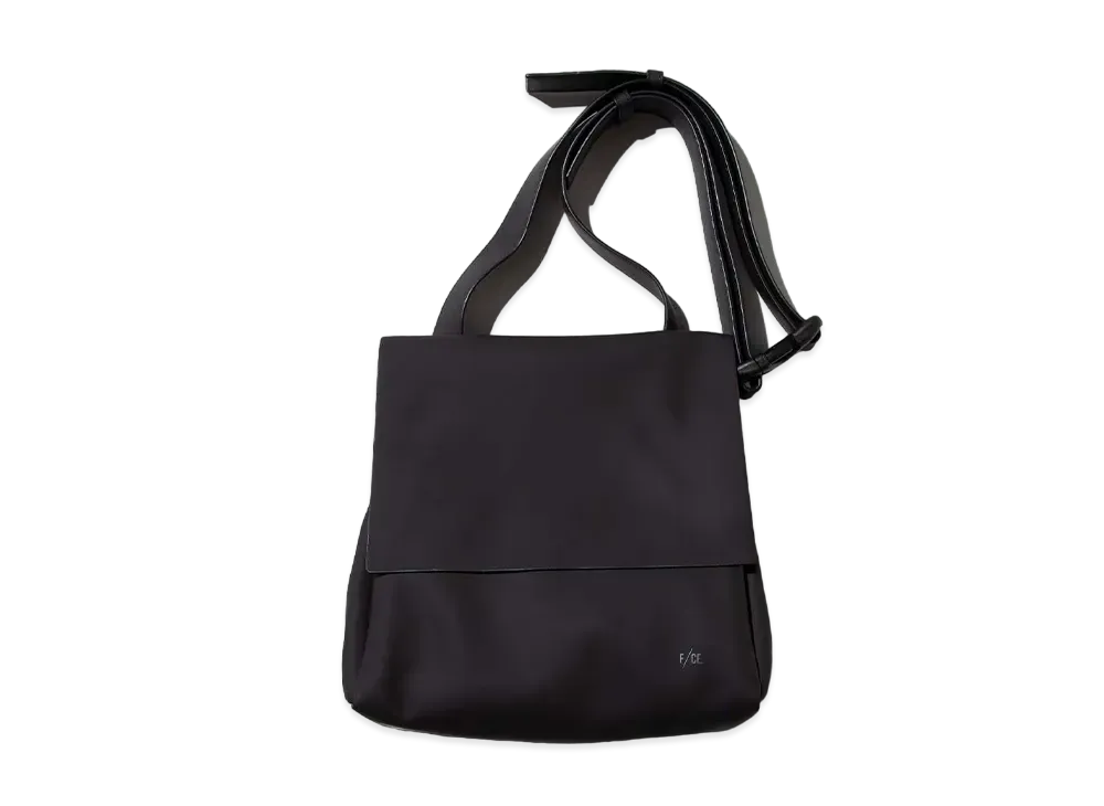 F/CE. Tech Leather Shoulder Bag "Black"