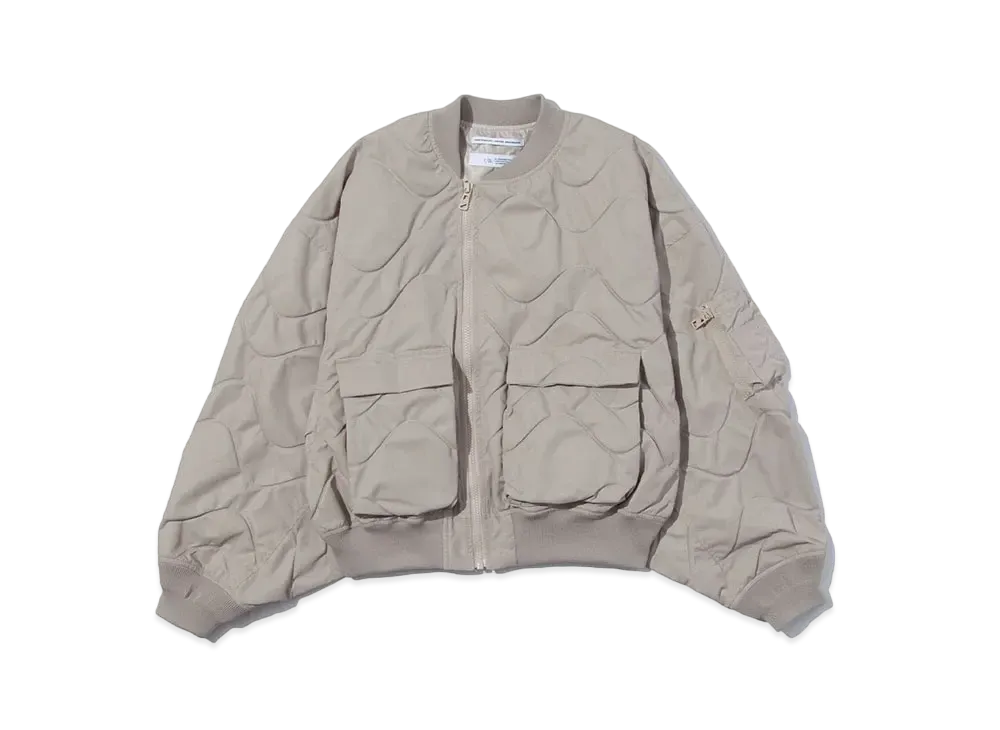 F/CE. Quilt-Like Bomber Jacket "Greige"