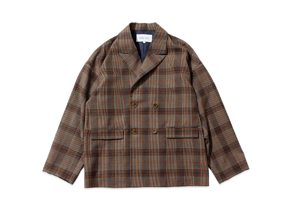 F/CE. Wool Check Oversized Jacket "Brown"