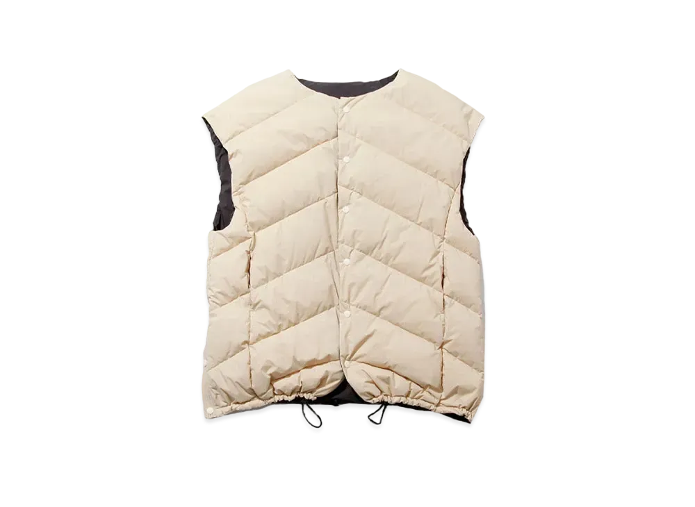 F/CE. x NANGA FT Down Reversible Vest "Beige"
