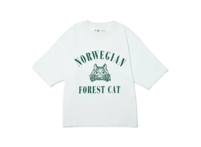 F/CE. Forest Cat Big Tee "White"
