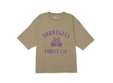 F/CE. Forest Cat Big Tee "Beige"
