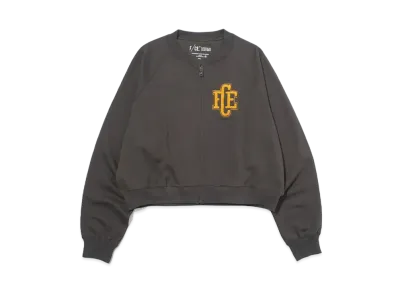 F/CE. Re Sweat Embroidery Cropped Cardigan "Charcoal"