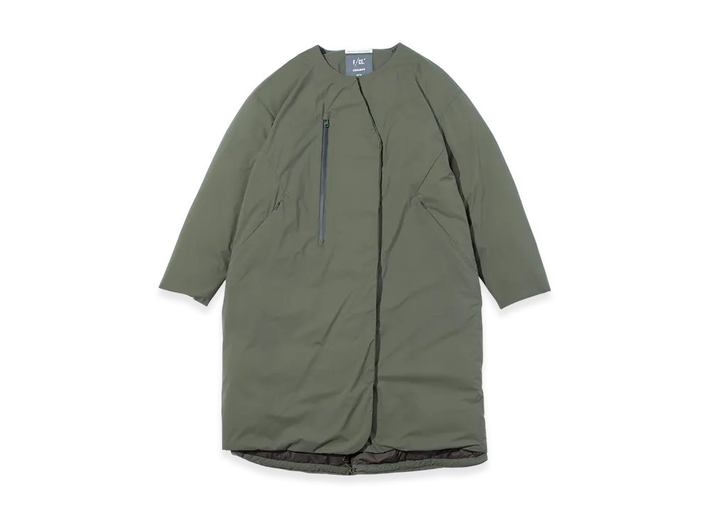 F/CE. x Nanga FT New Collarless Long Coat "Olive"