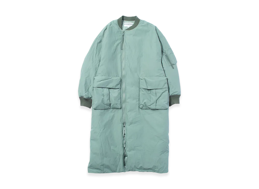 F/CE. Recycled Down MA-1 Long Coat "Foliage Green"