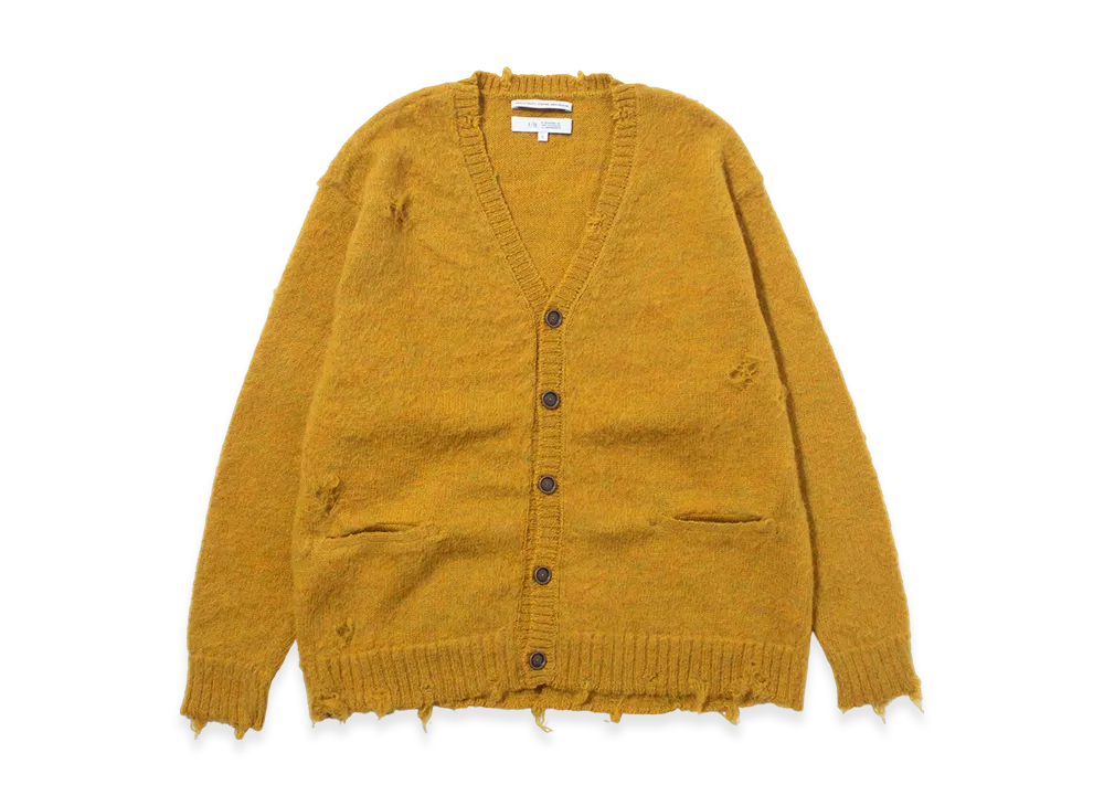 F/CE. Distressed Knit Cardigan "Mustard"