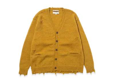 F/CE. Distressed Knit Cardigan "Mustard"