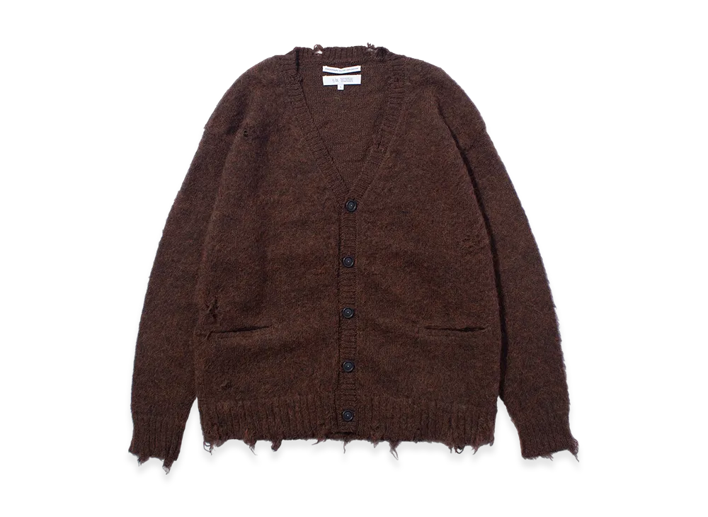 F/CE. Distressed Knit Cardigan "Brown"