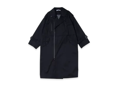 F/CE. Waterproof Tech Wool Riders Coat "Black"