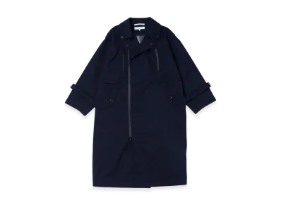 F/CE. Waterproof Cordura Wool Riders Coat "Navy"