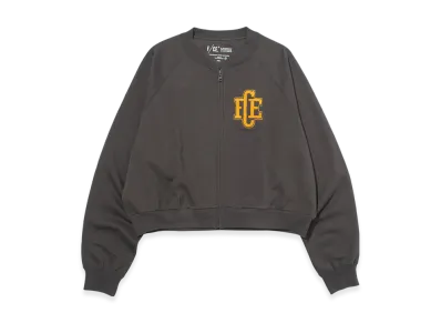 F/CE. RE Sweat Embroidery Cropped Cardigan "Charcoal"
