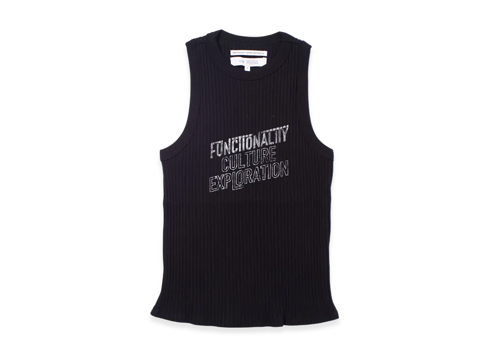 F/CE. Vintage Wide Rib Tank Top "Black"