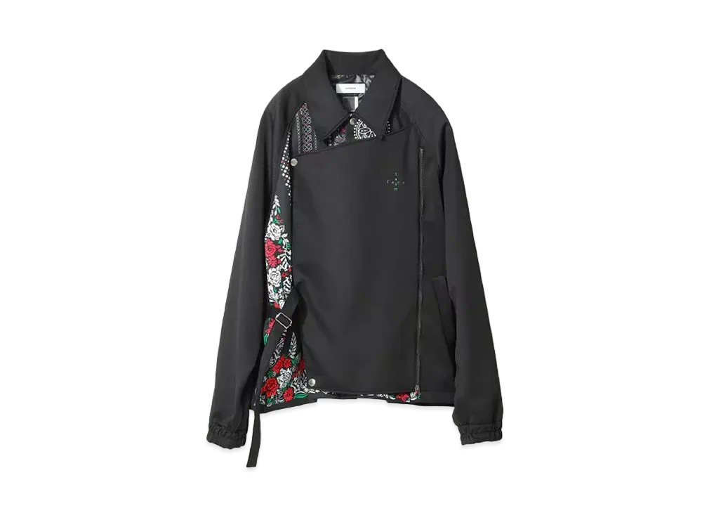 FACETASM x CS case study Double Breasted Jersey Coach Jacket "Black"