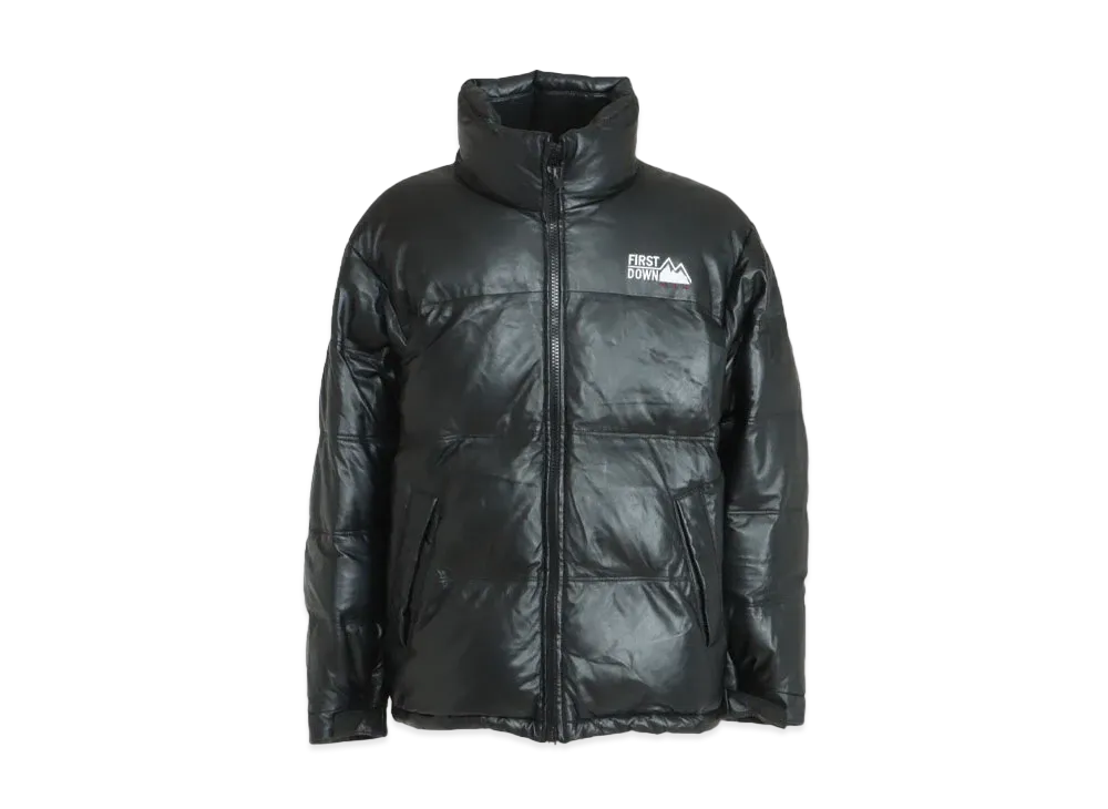ファーストダウン ラムナッパ レザー ダウン ジャケット "ブラック"