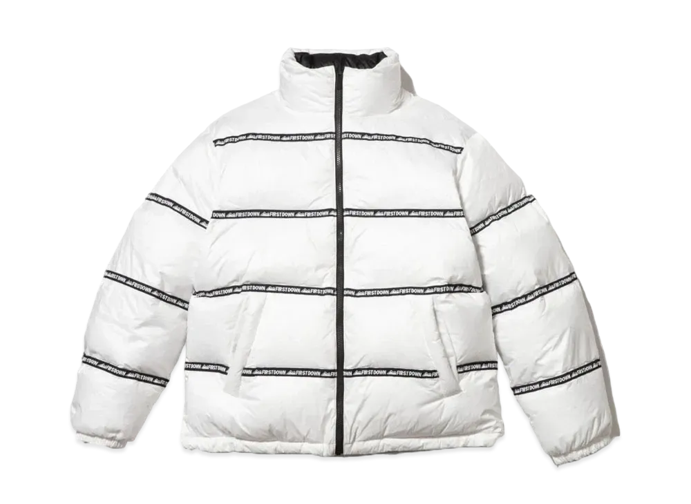 FIRST DOWN REVERSIBLE DOWN JACKET WITH TAPE "White/Black"