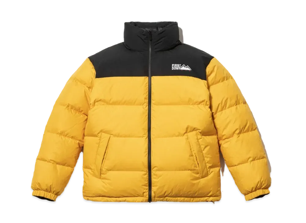 ファーストダウン リバーシブル ダウン ジャケット "イエロー/ブラック"