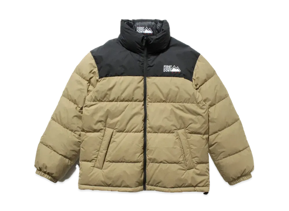 FIRST DOWN REVERSIBLE DOWN JACKET "Champagne Beige/Black"