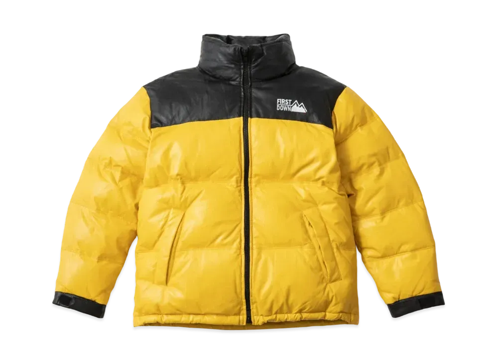 FIRST DOWN LEATHER DOWN JACKET "Yellow"