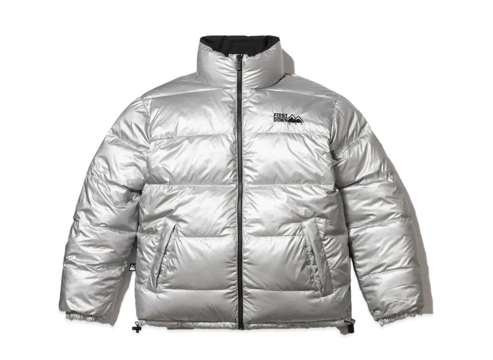 FIRST DOWN REVERSIBLE DOWN JACKET "Black/Silver"