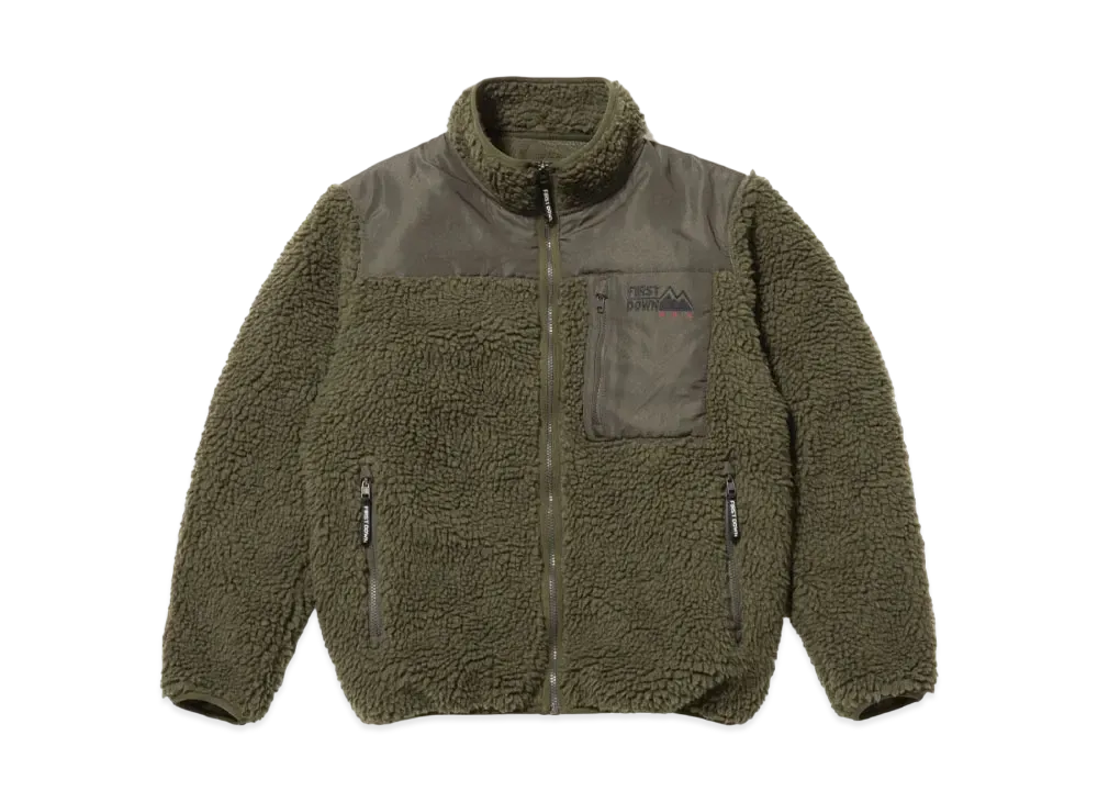FIRST DOWN STAND COLLAR BOA BLOUSON "Khaki"