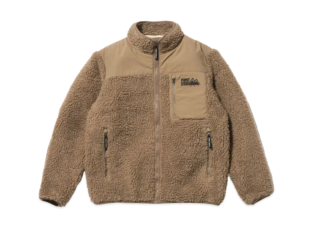 FIRST DOWN STAND COLLAR BOA BLOUSON "Beige"