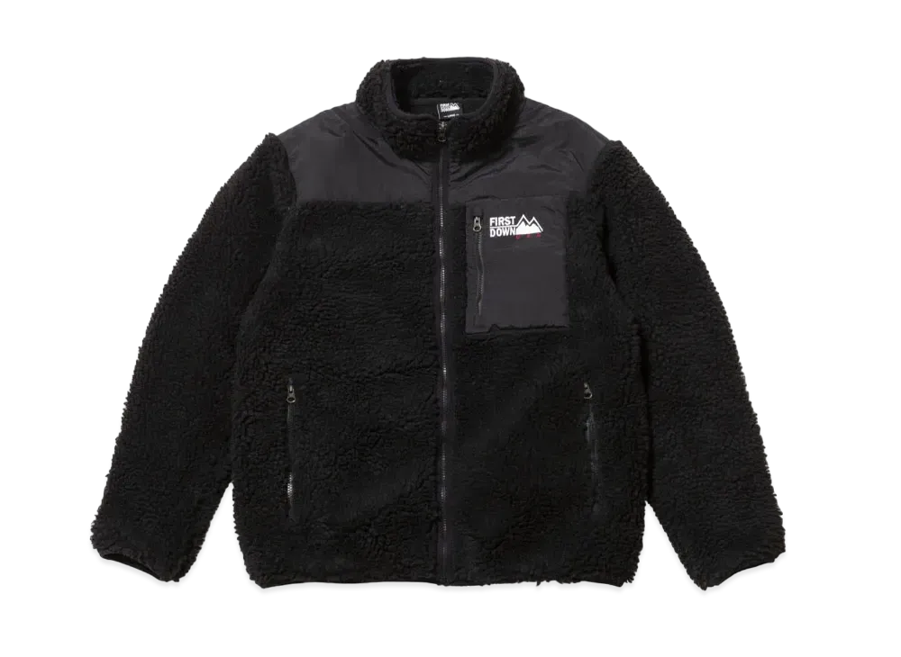 FIRST DOWN STAND COLLAR BOA BLOUSON "Black"