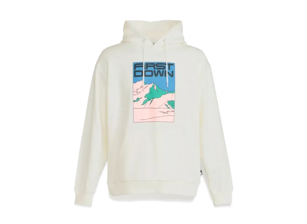 FIRST DOWN GRAPHIC HOODED SWEAT "Off White"