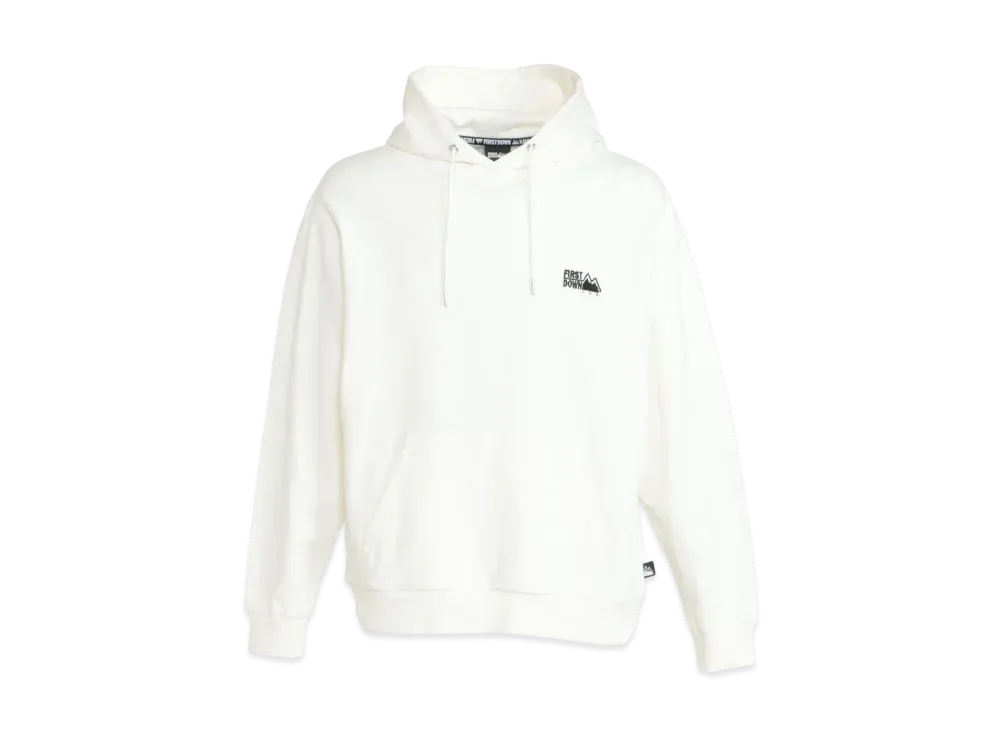 FIRST DOWN LOGO HOODED SWEAT "Off White"