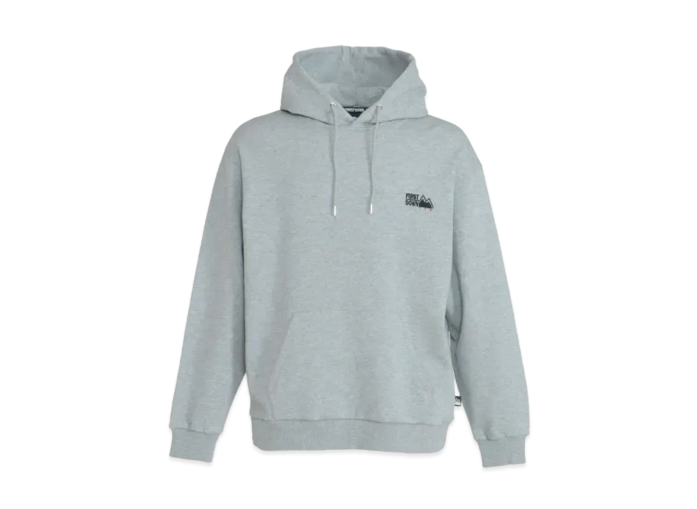 FIRST DOWN LOGO HOODED SWEAT "Gray"