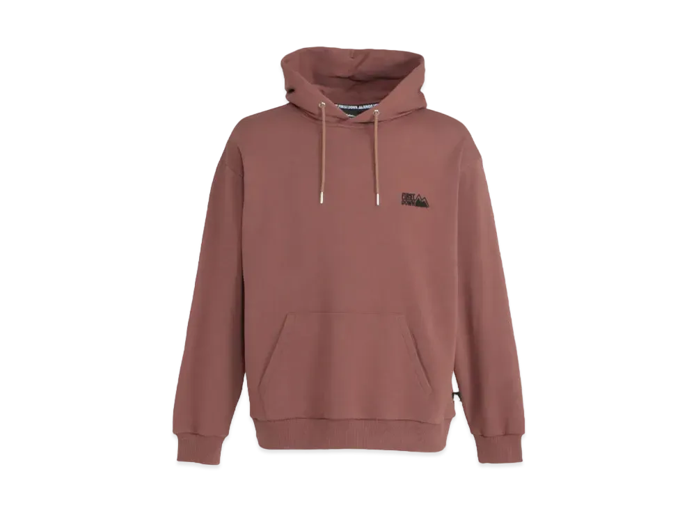 FIRST DOWN LOGO HOODED SWEAT "Ginger Biscuit"