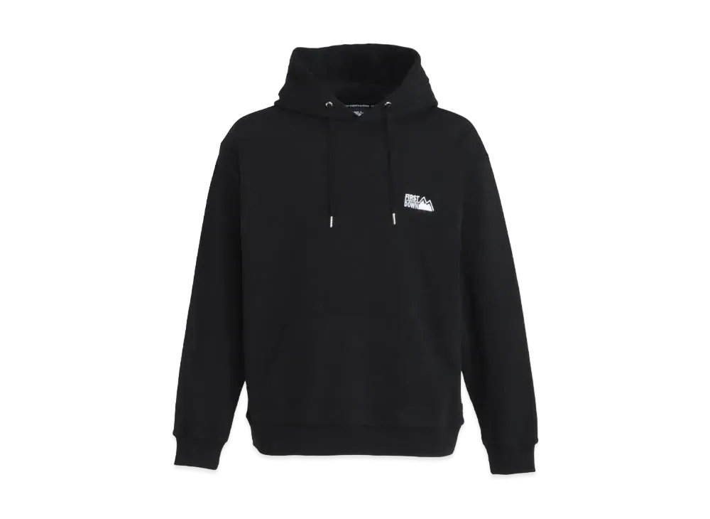 FIRST DOWN LOGO HOODED SWEAT "Black"