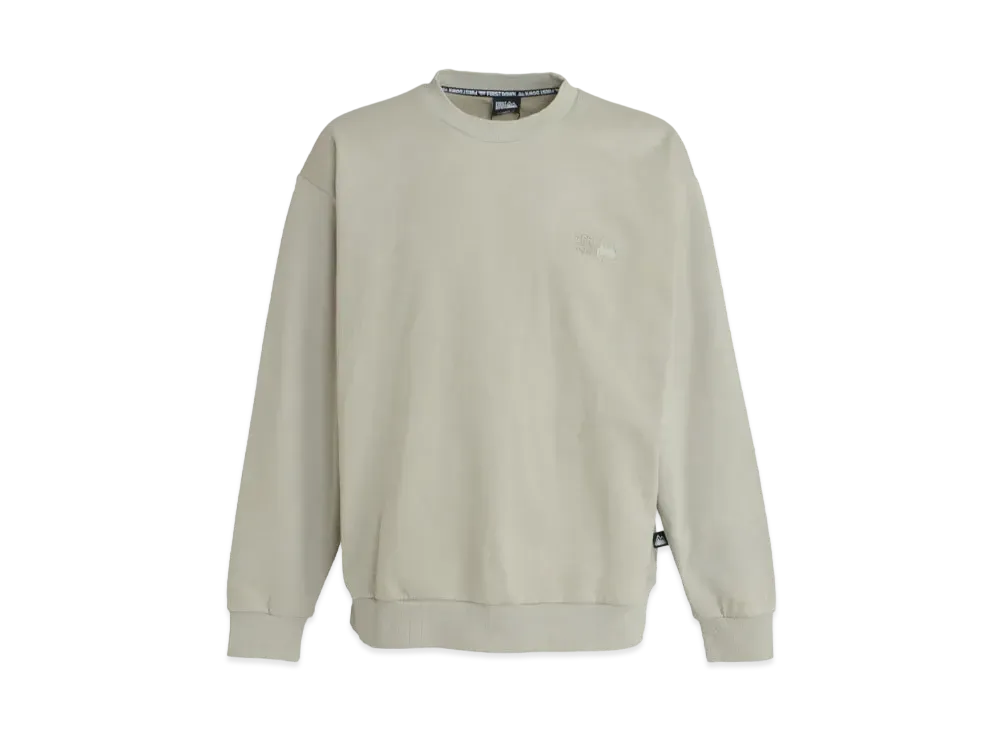 FIRST DOWN LOGO CREW SWEAT "Silver Gray"