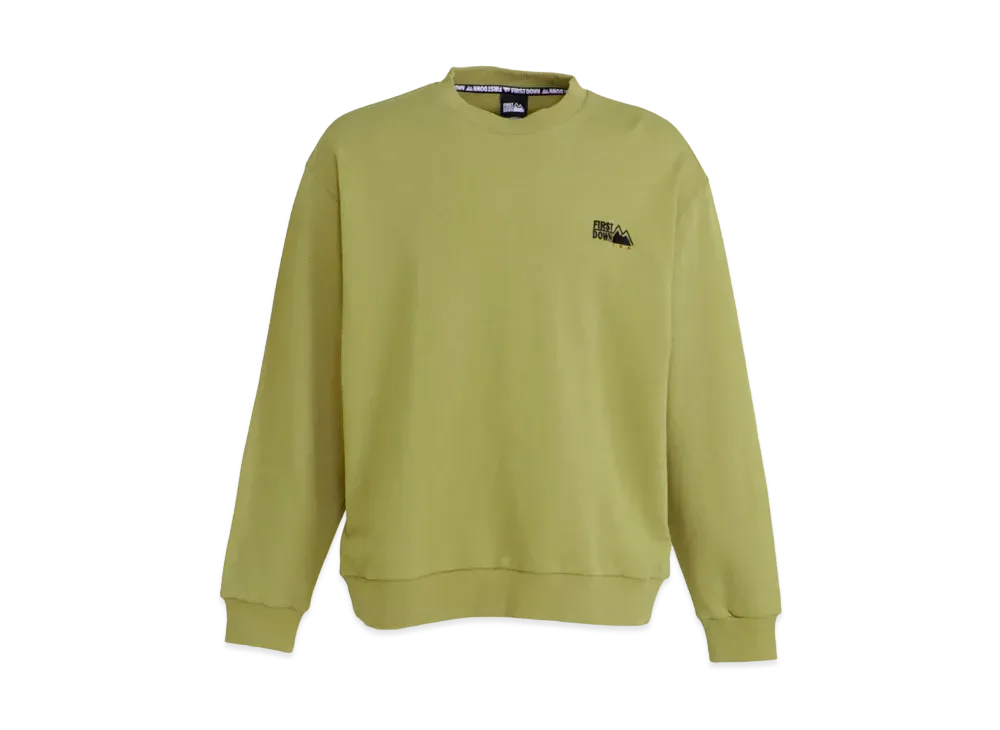 FIRST DOWN LOGO CREW SWEAT "SoftKhaki"