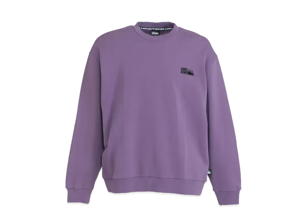 FIRST DOWN LOGO CREW SWEAT "Purple"