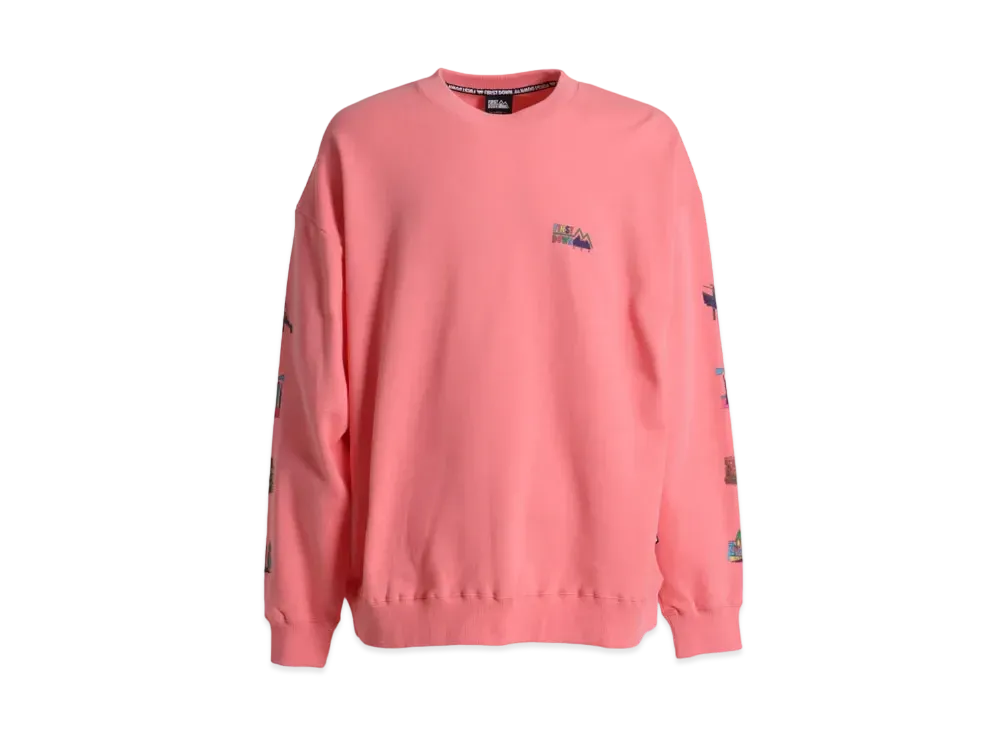FIRST DOWN SOUVENIR CREW SWEAT "Salmon Pink"