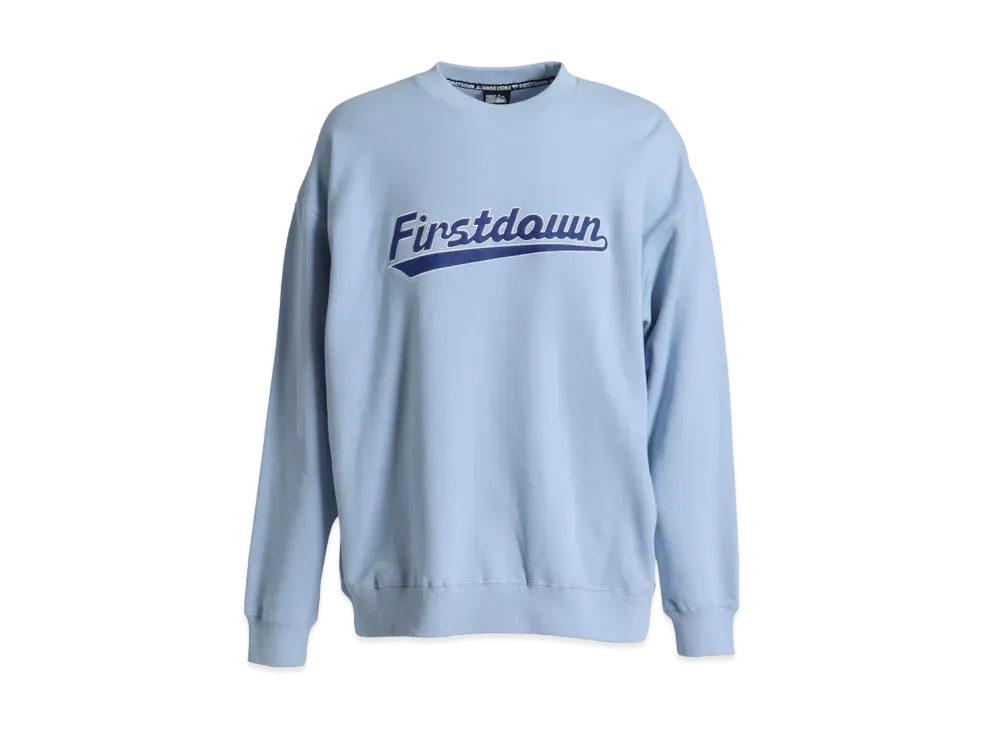 FIRST DOWN APPLIQUE CREW SWEAT "Sax"