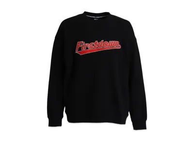 FIRST DOWN APPLIQUE CREW SWEAT "Black"
