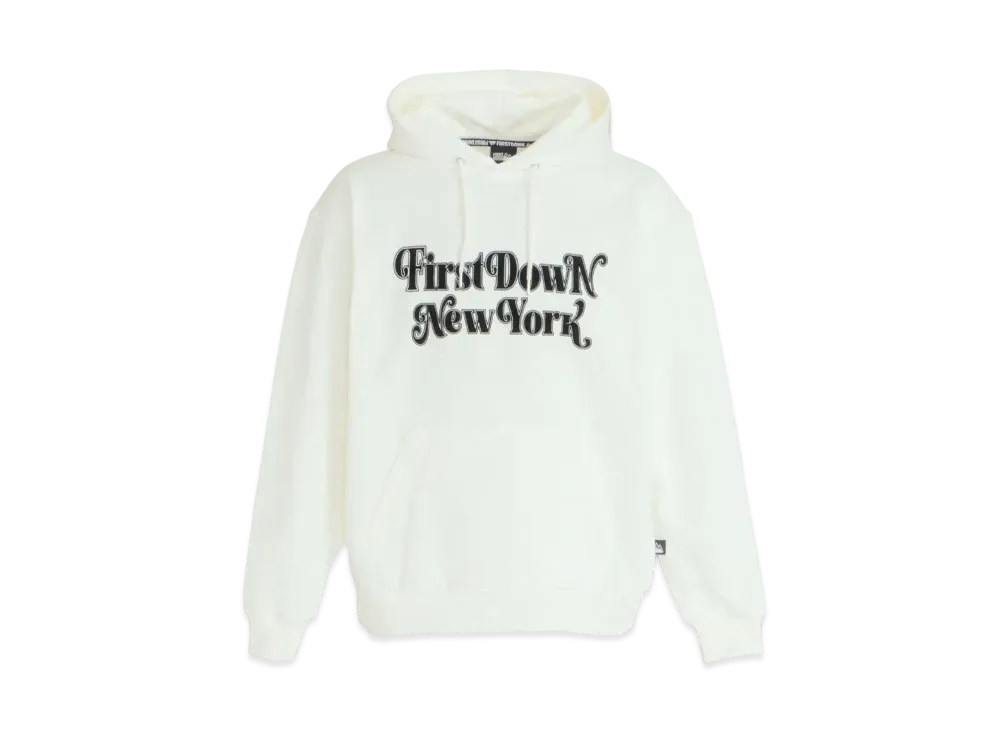 FIRST DOWN FLOCKY HOODED SWEAT "Off White"