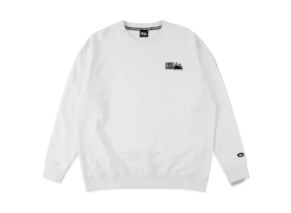 FIRST DOWN EMBROIDERY SWEAT "Off White"