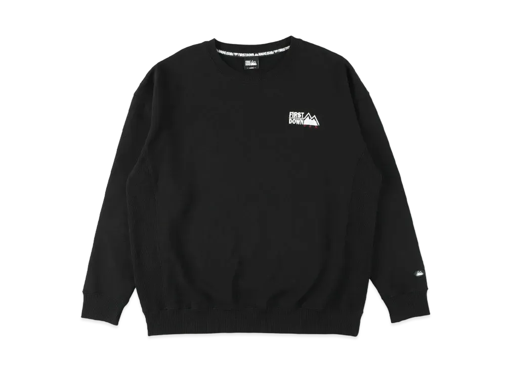 FIRST DOWN EMBROIDERY SWEAT "Black"