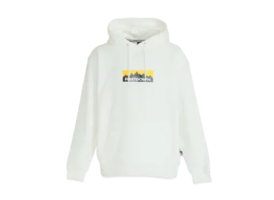 FIRST DOWN BOX HOODED SWEAT "Off White"