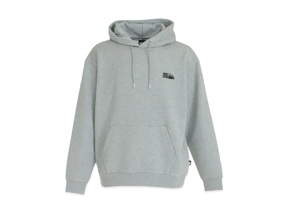 FIRST DOWN LOGO HOODED SWEAT "Middle Gray"