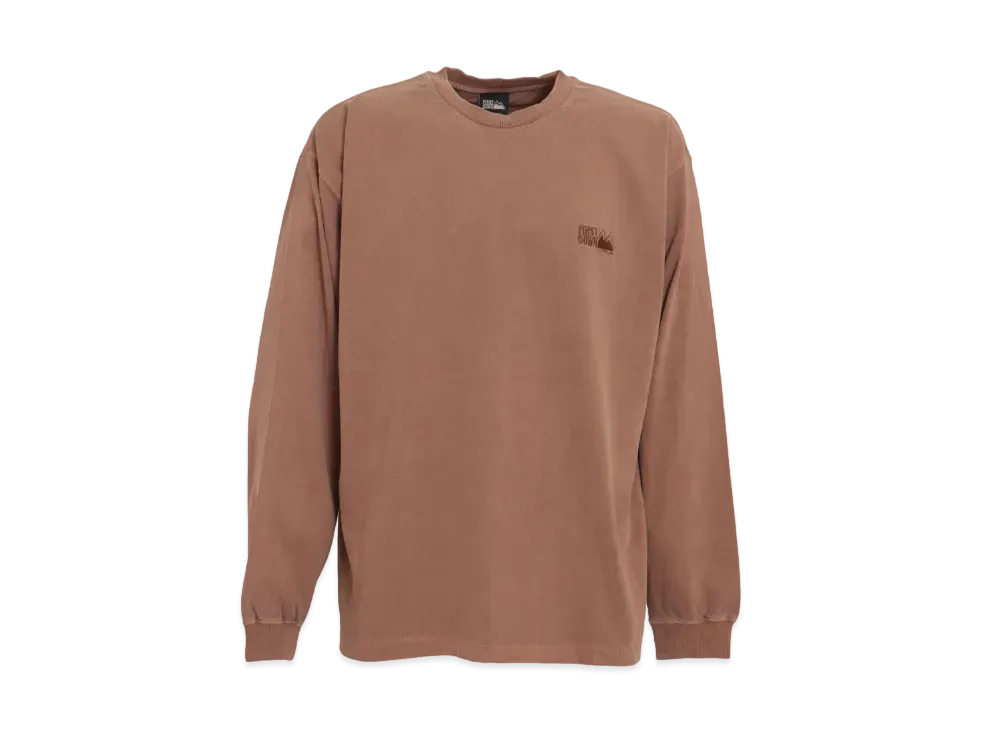 FIRST DOWN LOGO L/S T "Ginger Biscuit"