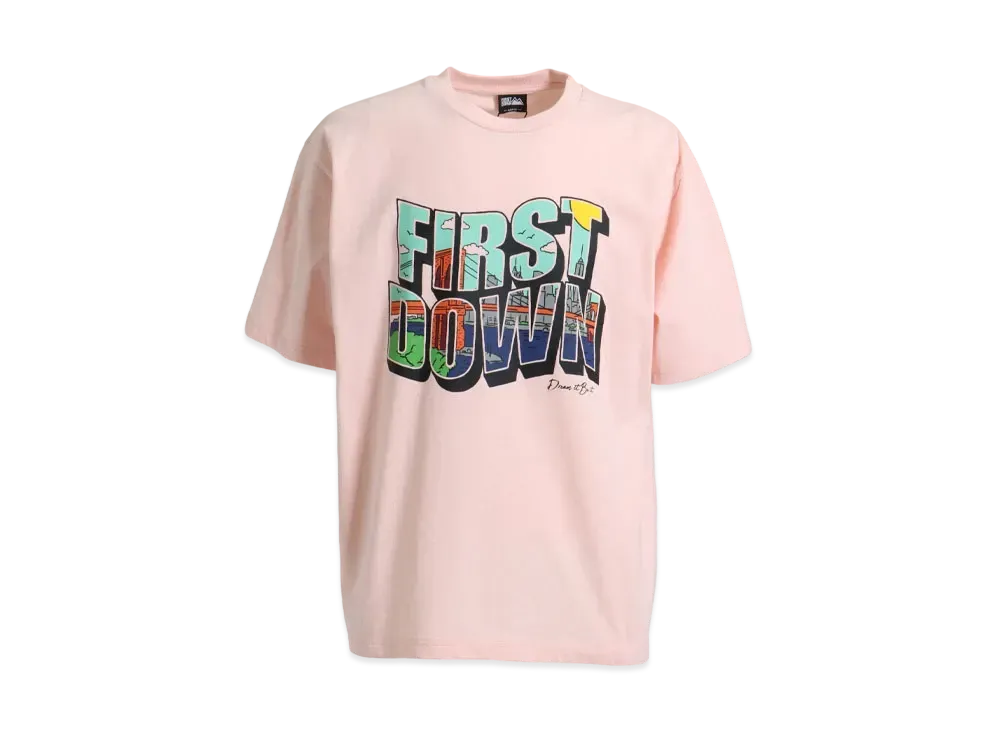 FIRST DOWN ART S/S T "Light Pink"