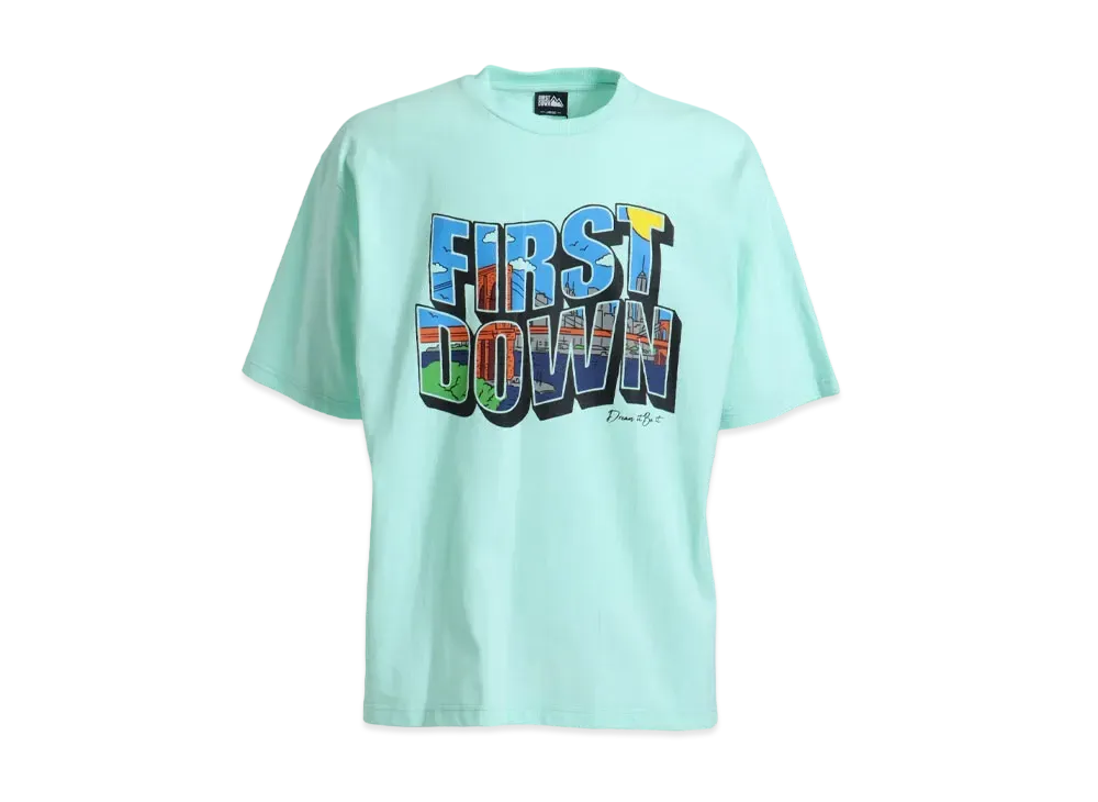 FIRST DOWN ART S/S T "Light Mint"