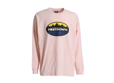 FIRST DOWN CIRCLE LOGO L/S T "Light Pink"