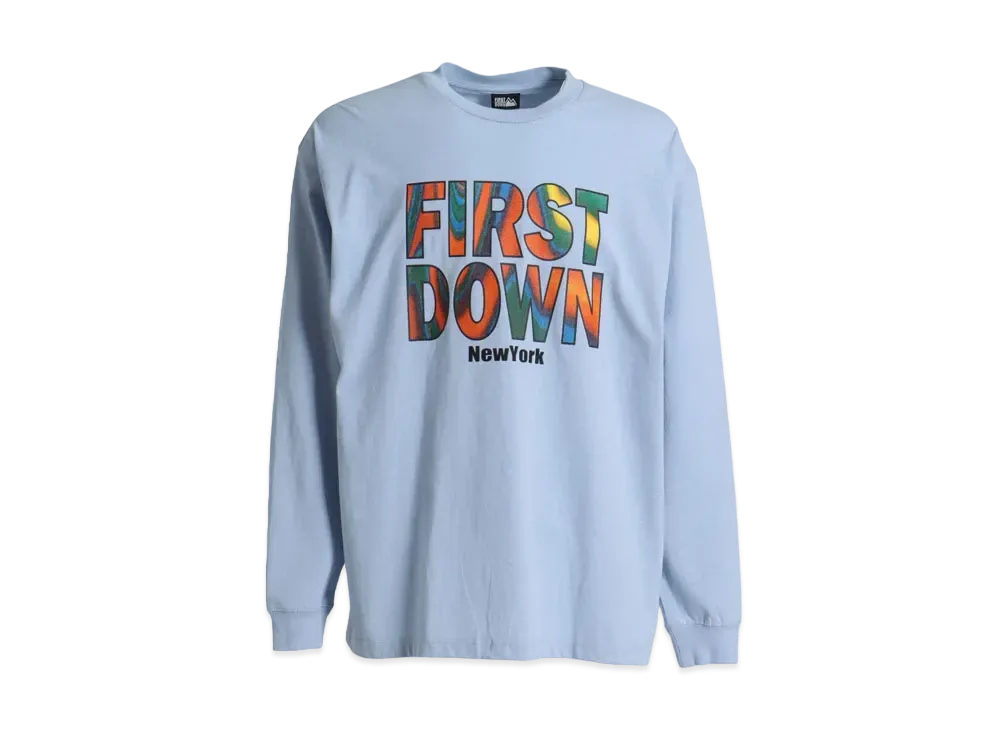 FIRST DOWN MARBLE L/S T "Light Sax"