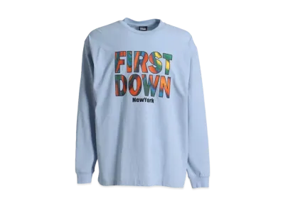 FIRST DOWN MARBLE L/S T "Light Sax"