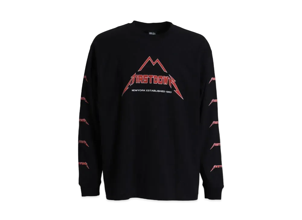 FIRST DOWN METAL L/S T "Black"