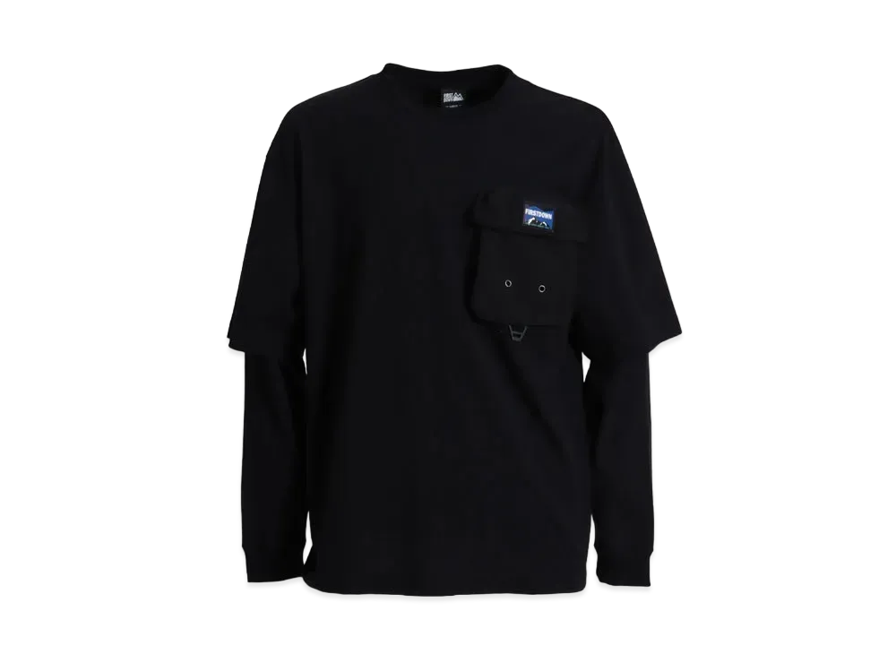 FIRST DOWN LAYERED L/S T "Black"